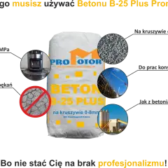 Beton B-25 Plus Promotor: jak zrobić beton do prac konstrukcyjnych, wytrzymały, bez spękań, na kruszywie do 8 mm.