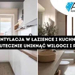 Nowoczesna kuchnia i łazienka. Skuteczna wentylacja w łazience i kuchni to klucz do uniknięcia wilgoci i pleśni.