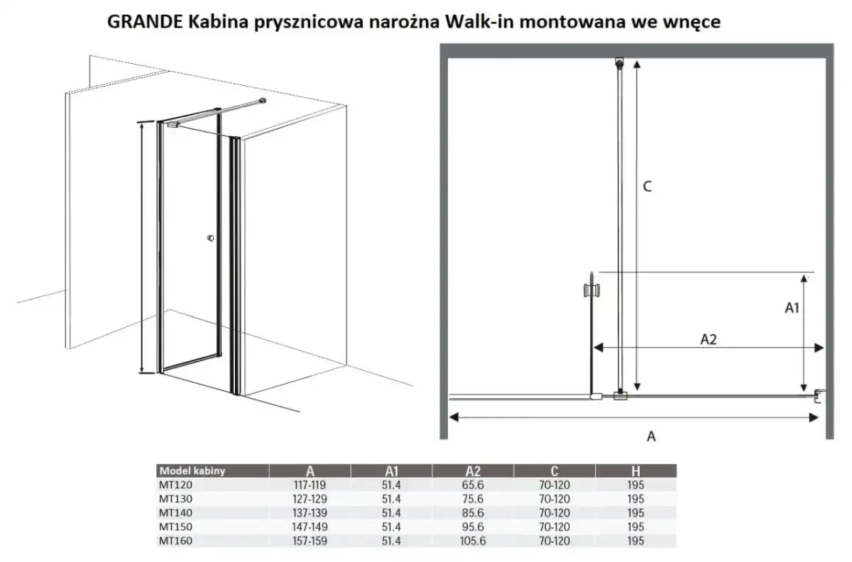 Kabina walk-in bez drzwi - wymiary, koszty i błędy