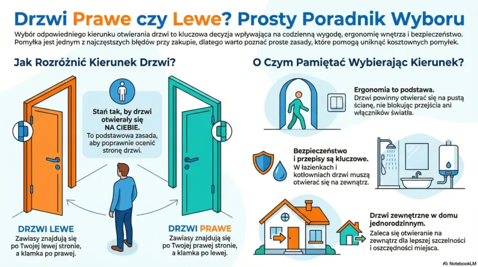 Drzwi lewe czy prawe? Sprawdź zawiasy i kierunek otwierania
